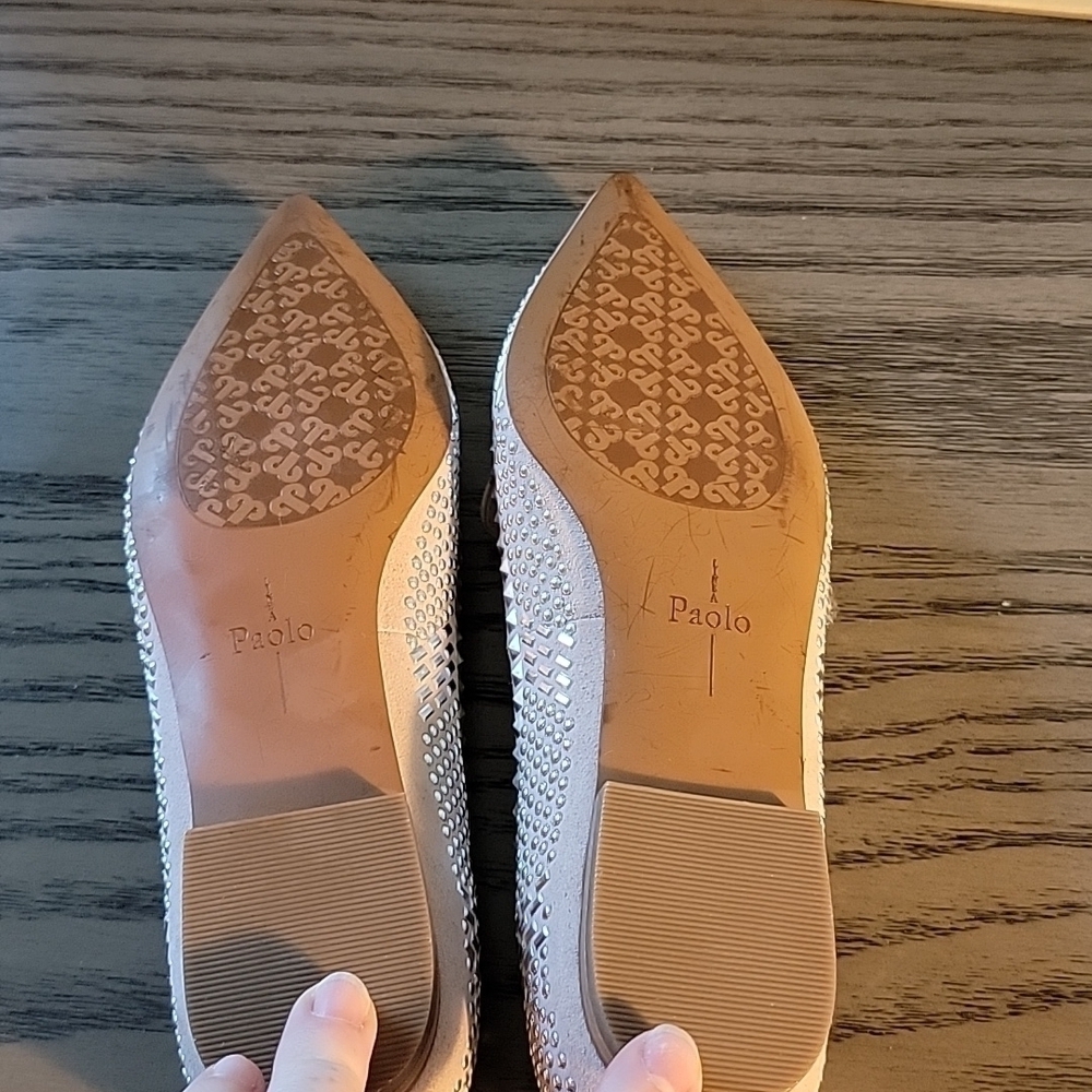 Womens pointy toe flats- with studs PAOLO - Picture 4 of 4